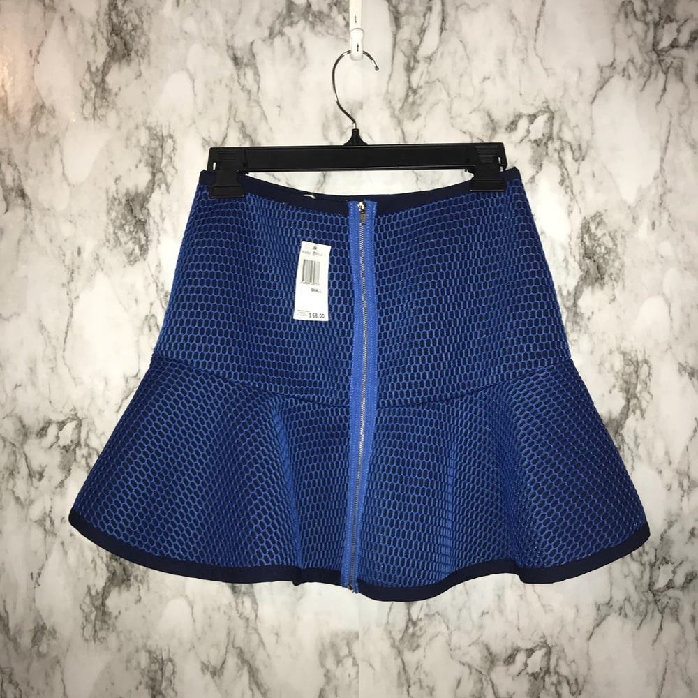 NWT Joa fit and flare navy & blue fishnet overla - Picture 2 of 3